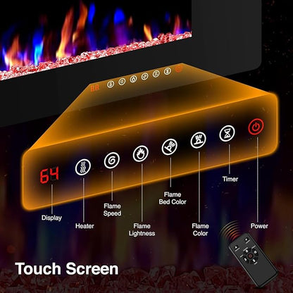 ZAFRO 60" Electric Fireplace — Modern Luxury, Warm Ambience