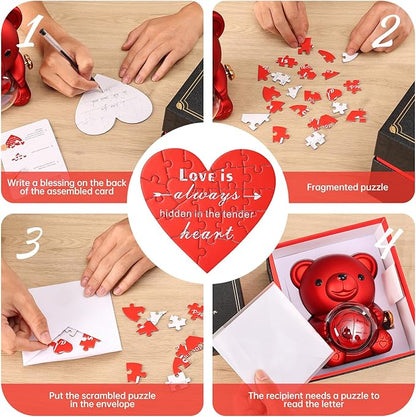 Cute Teddy Bear with Preserved Rose The Perfect Romantic Gift for Every Occasion