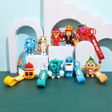 Søt 67-blå nøkkelring anime