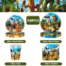 Italiensk Brainrot Bursdagsdekorasjon – Ballonger, Kopper, Tallerkener og Banner