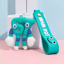 Søt 67-blå nøkkelring anime