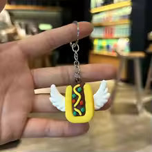 2026 Anime Brainrot Blue 67 Keychain – Søt Nøkkelring