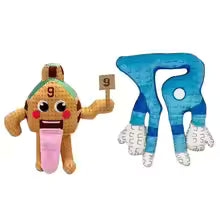 25 cm Morsom Brainrot Kosedyr Nr.9 og Nr.67 – Spyttetunge Plysjleke