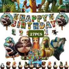 Italiensk Brainrot Bursdagsdekorasjon – Ballonger, Kopper, Tallerkener og Banner