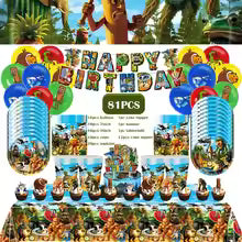 Italiensk Brainrot Bursdagsdekorasjon – Ballonger, Kopper, Tallerkener og Banner