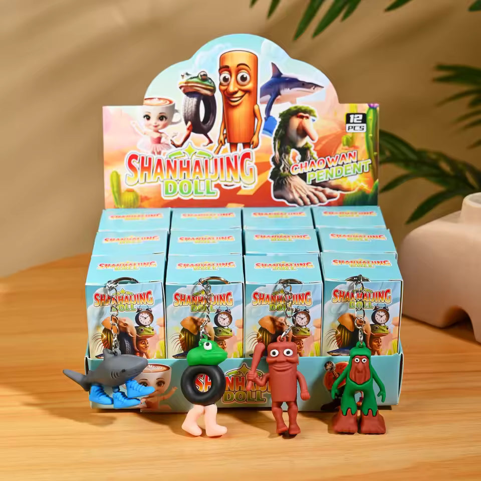 12PCS Brainrot Blindboks – TungTungTung Sahur Nøkkelringfigurer