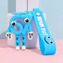 Søt 67-blå nøkkelring anime