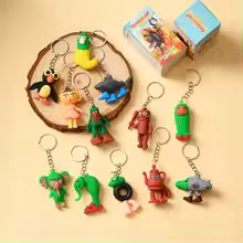 12PCS Brainrot Blindboks – TungTungTung Sahur Nøkkelringfigurer