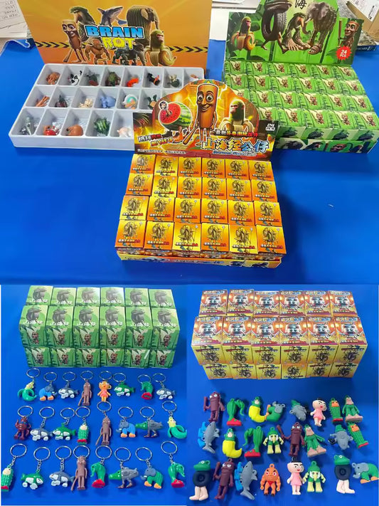 24PCS Brainrot Blindboks – TungTungTung Sahur Nøkkelringfigurer